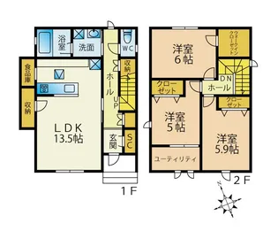 福岡県福岡市城南区七隈7【一戸建】の間取り