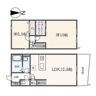 東京都板橋区赤塚5【一戸建】の間取り
