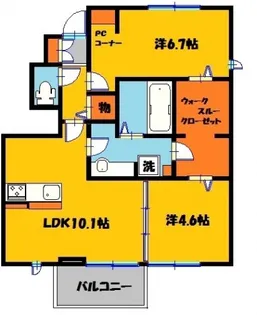 カーネリアンB【1階】の間取り