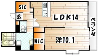 Bay Side Asano【7階】の間取り