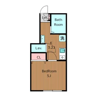 東京都世田谷区弦巻3【アパート】の間取り