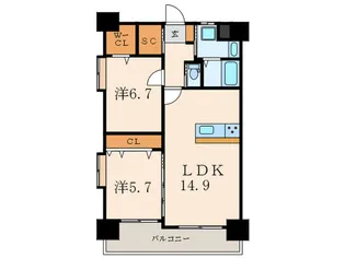 ZEGUNA【15階】の間取り