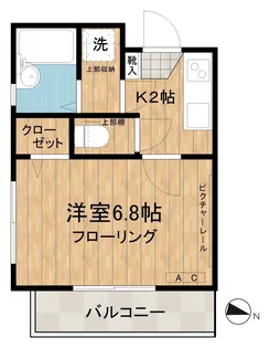 フォンテーヌ中井【1階】の間取り