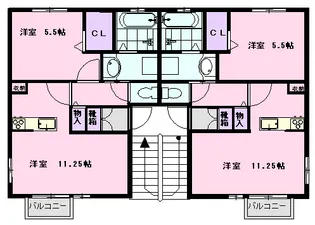 サクシード南笹口【1階】の間取り