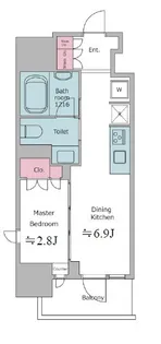 クロスレジデンス神田神保町【2階】の間取り