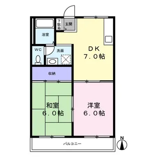 旭コーポラス【1階】の間取り
