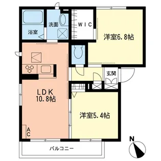 パルフェA【1階】の間取り