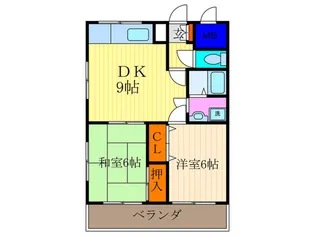 ピンクフィ-ルド【4階】の間取り