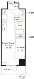 ハーモニーレジデンス東京武蔵関WESTSIDE【10階】の間取り