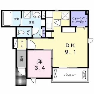ベールブリーズ II【1階】の間取り