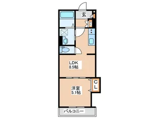 セレニティ池田A棟【1階】の間取り