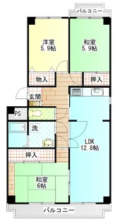イーストタウン小田原【2階】の間取り