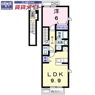 スイフヨウ B【2階】の間取り