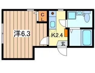 Les Ailes I(レ・ゼール1)【2階】の間取り