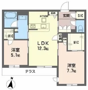 BONRAVIN Toyonaka premier【1階】の間取り