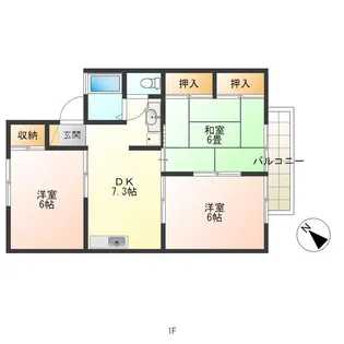 グリーンパレーシャルA【2階】の間取り