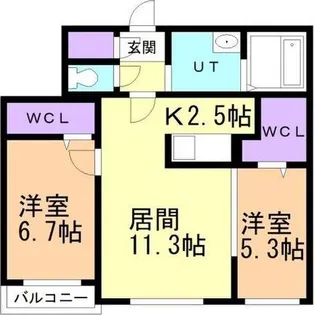 SLG豊平プレミアム【5階】の間取り
