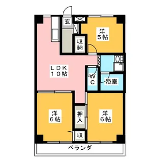 グリーンヒル櫛引【2階】の間取り