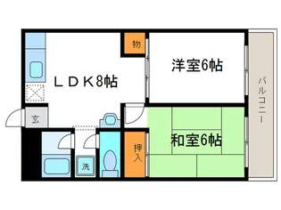 離宮ガーデンハイツ【2階】の間取り