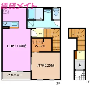 リーブルファイン南福崎【2階】の間取り
