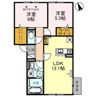 フェニーチェ浜寺【1階】の間取り