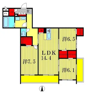 エル コリーヌ【3階】の間取り