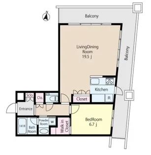 Eponoqu市ヶ谷【9階】の間取り