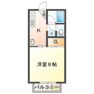 栗真ハイマートエクセル【1階】の間取り