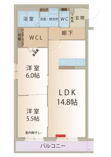 アーバンコート尾西【2階】の間取り
