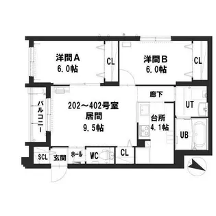 グランメール KM【4階】の間取り