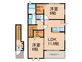 ピングーEAST【2階】の間取り
