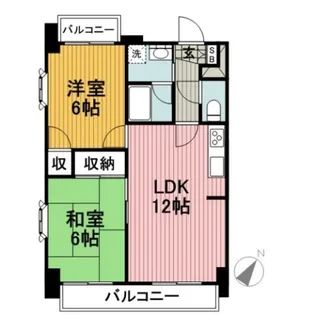 タワーコーポトヤ【6階】の間取り