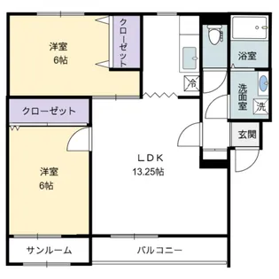 グロリアス【1階】の間取り