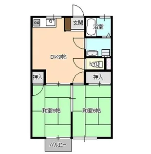 コーポ沖野上【1階】の間取り