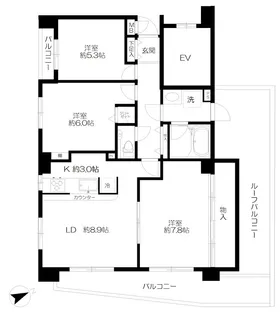 センチュリー吉祥寺本町II【4階】の間取り