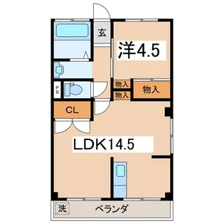 ハイツリヴァサイド【2階】の間取り