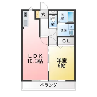 プランドール三好ヶ丘【2階】の間取り