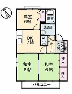 ファミーユ阿品 A棟【2階】の間取り