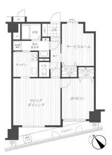 隅田公園サニーコート【12階】の間取り