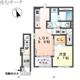 仮)四日市市赤堀新築アパート【2階】の間取り