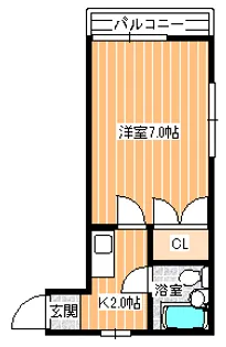 メゾンド浦島【2階】の間取り