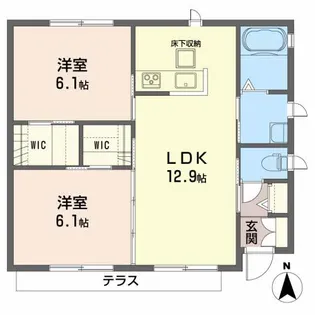 アプリコート【1階】の間取り