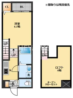 MODERN PALAZZO 諫早Kaizu B【1階】の間取り