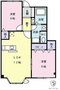 スカイハイツ大針 B【1階】の間取り