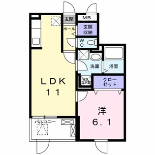 アクヘドール カーサ【1階】の間取り