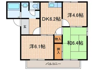グランメールII【2階】の間取り