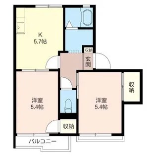 フラワーハイツタカハシ【2階】の間取り