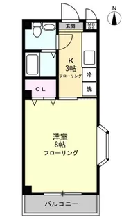 メルベーユ登戸【1階】の間取り