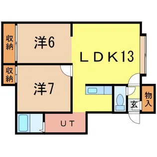 ユーチャリスD【1階】の間取り