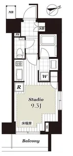 オープンレジデンシア虎ノ門【9階】の間取り
